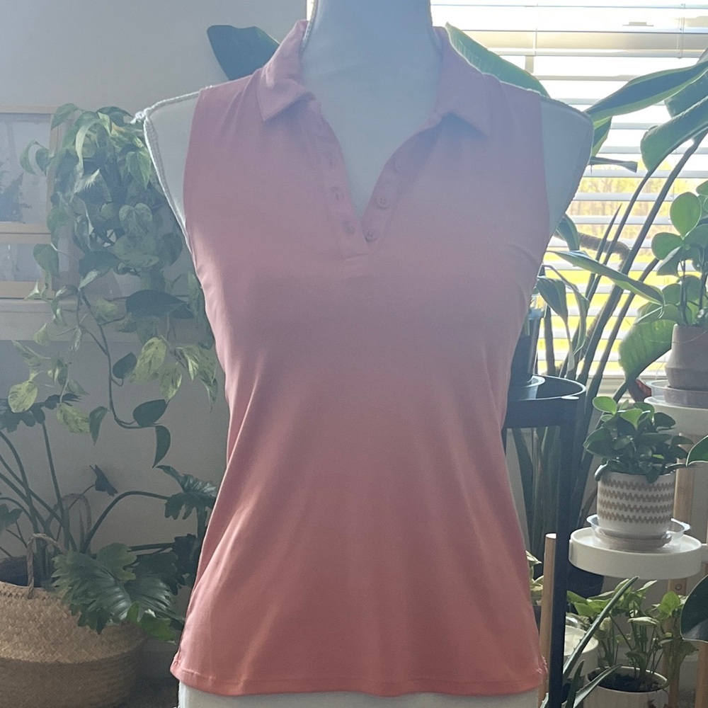 Kyodan Sleeveless Polo Tank in Dusty Rose